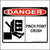 OSHA Pinch Point Warning Hazard for Crane and Boom Truck Safety Decal.