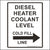Diesel Heater Coolant Level Label Is Printed With. Diesel Heater Coolant Level Cold Fill Line.