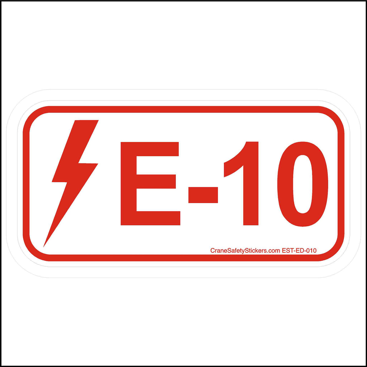 Energy Control Program Electrical Disconnect Stickers E-10.