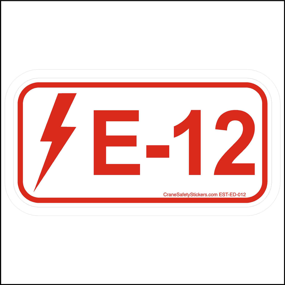Energy Control Program Electrical Disconnect Stickers E-12.