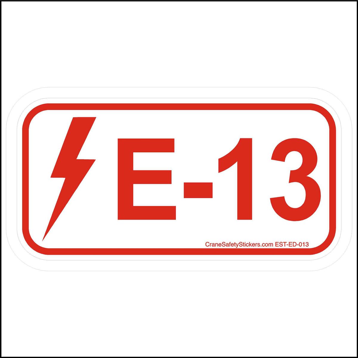 Energy Control Program Electrical Disconnect Stickers E-13.
