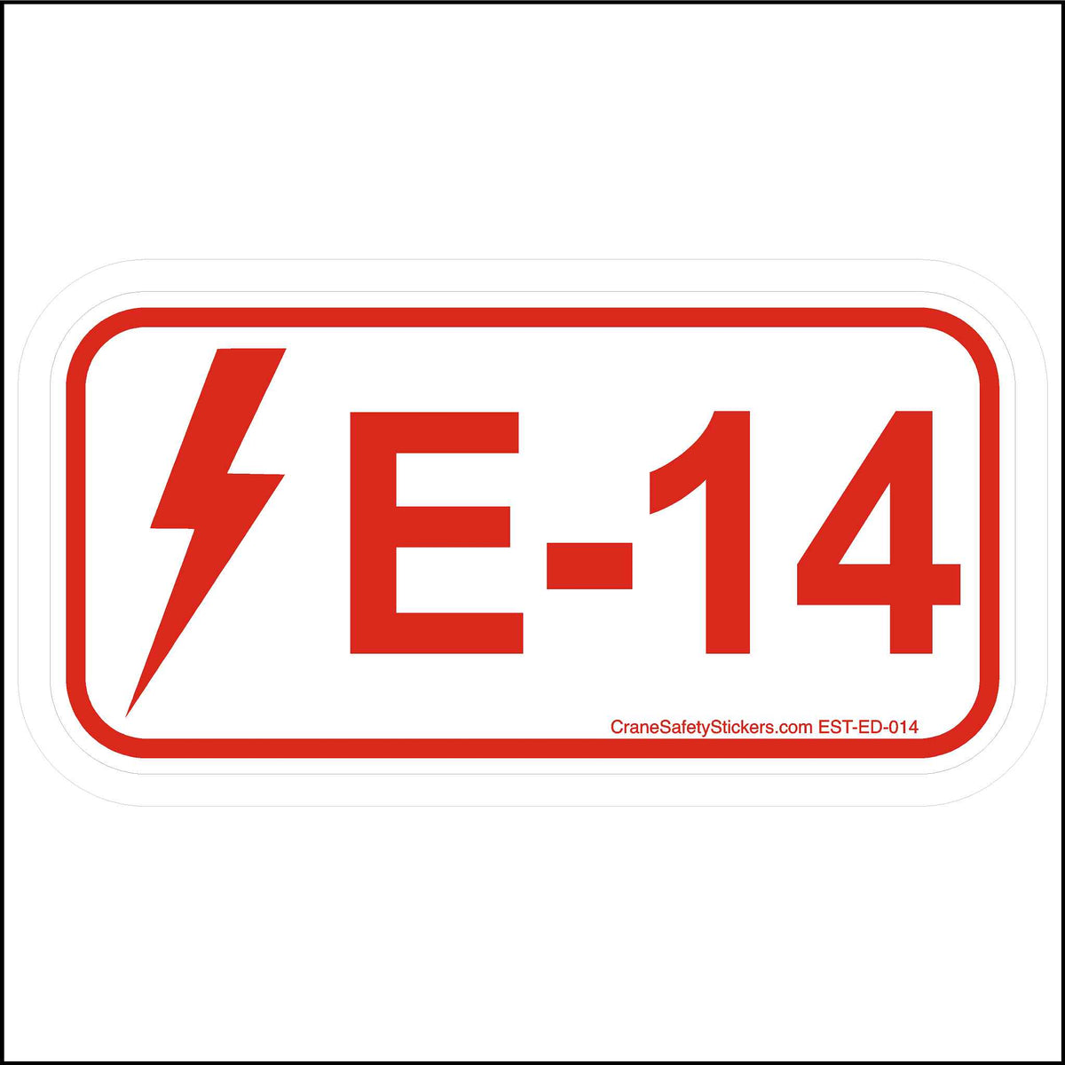 Energy Control Program Electrical Disconnect Stickers E-14.