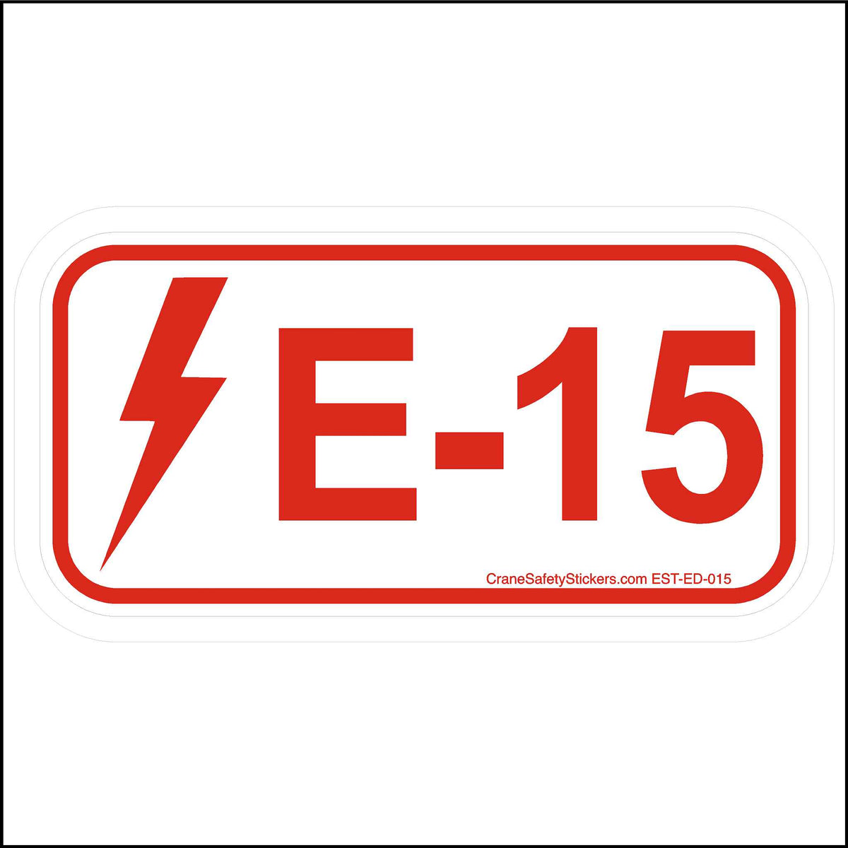 Energy Control Program Electrical Disconnect Stickers E-15.