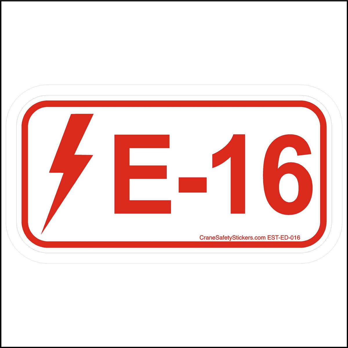 Energy Control Program Electrical Disconnect Stickers E-16.