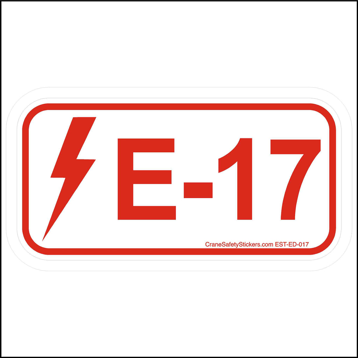 Energy Control Program Electrical Disconnect Stickers E-17.