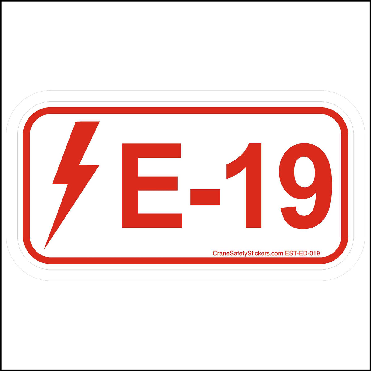 Energy Control Program Electrical Disconnect Stickers E-19.