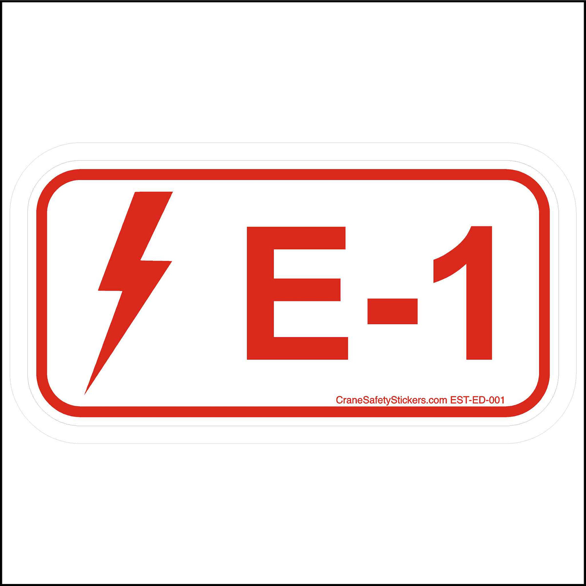 Energy Control Program Electrical Disconnect Stickers E-1.
