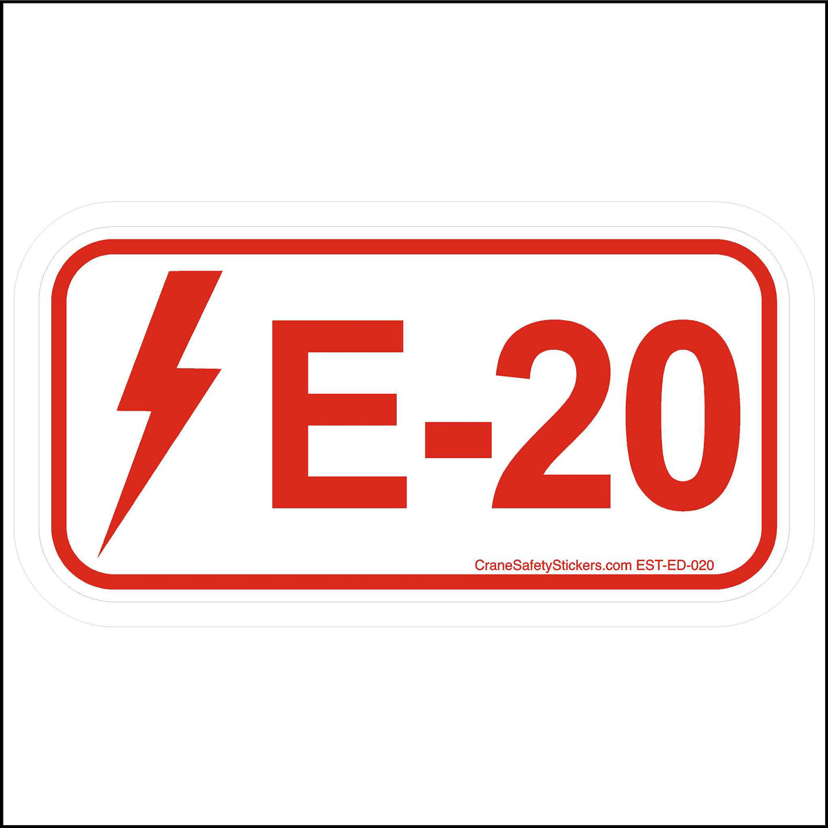 Energy Control Program Electrical Disconnect Stickers E-20.