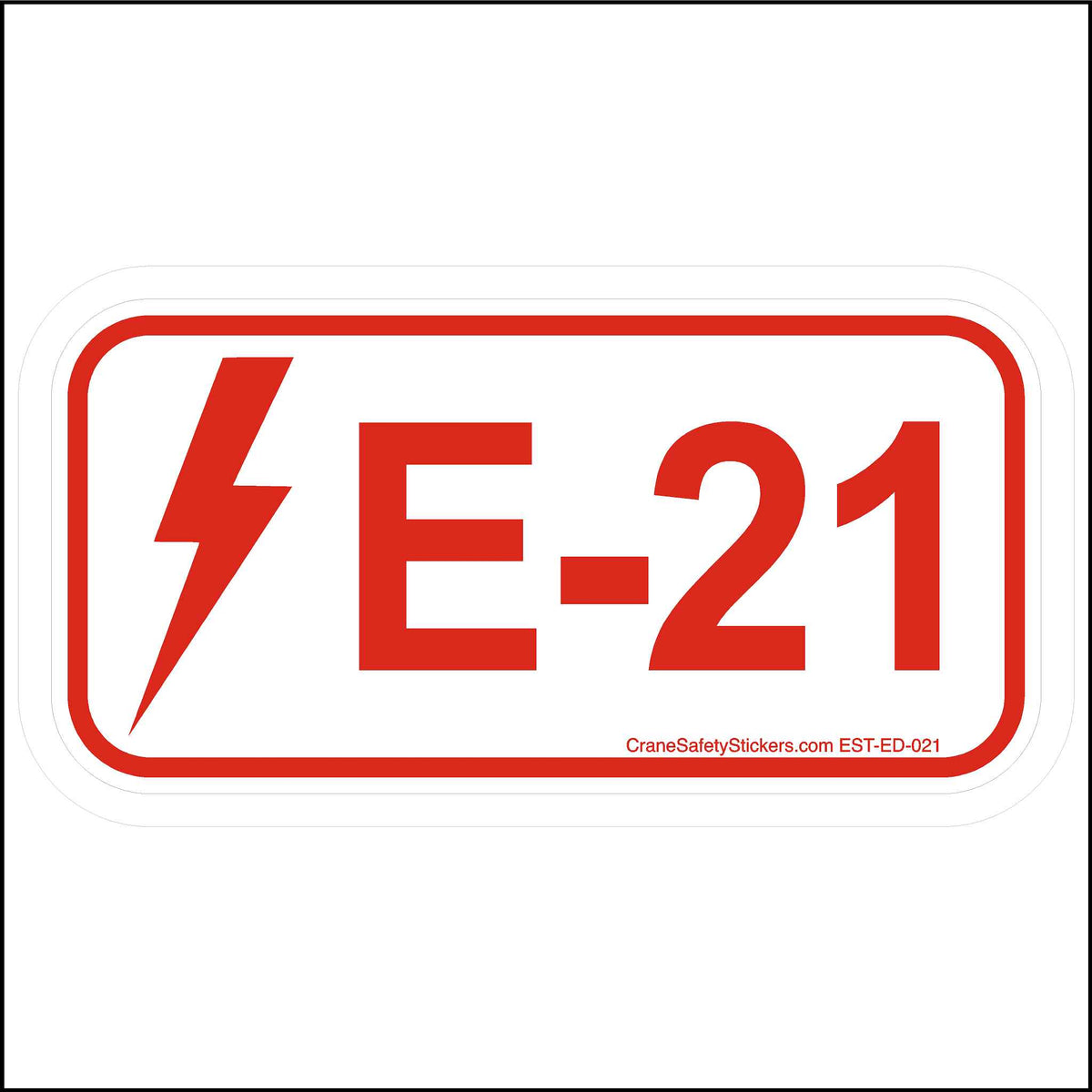 Energy Control Program Electrical Disconnect Stickers E-21.