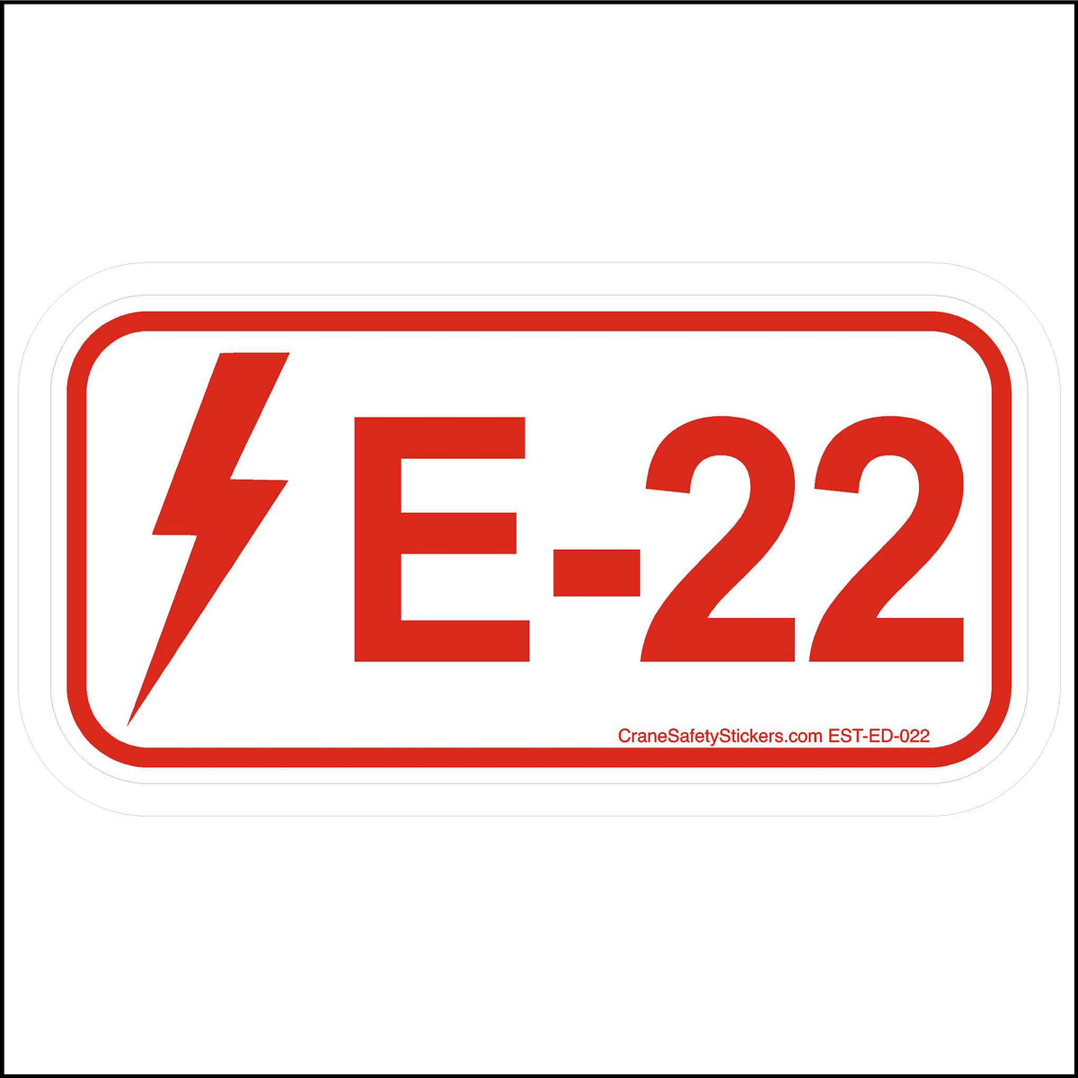 Energy Control Program Electrical Disconnect Stickers E-22.