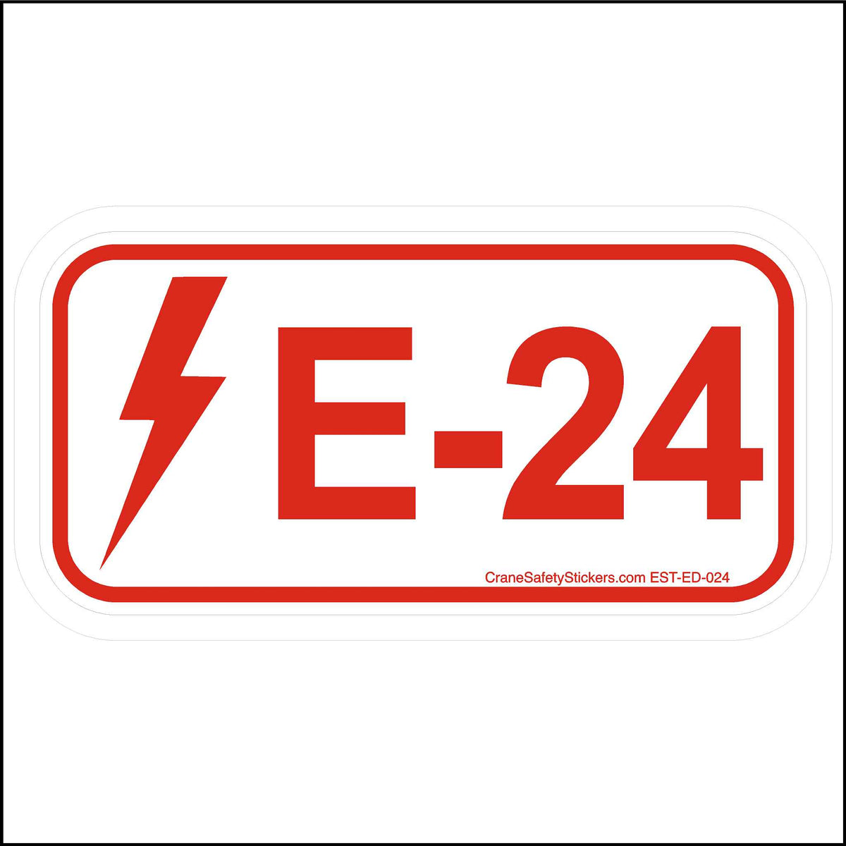 Energy Control Program Electrical Disconnect Stickers E-24.