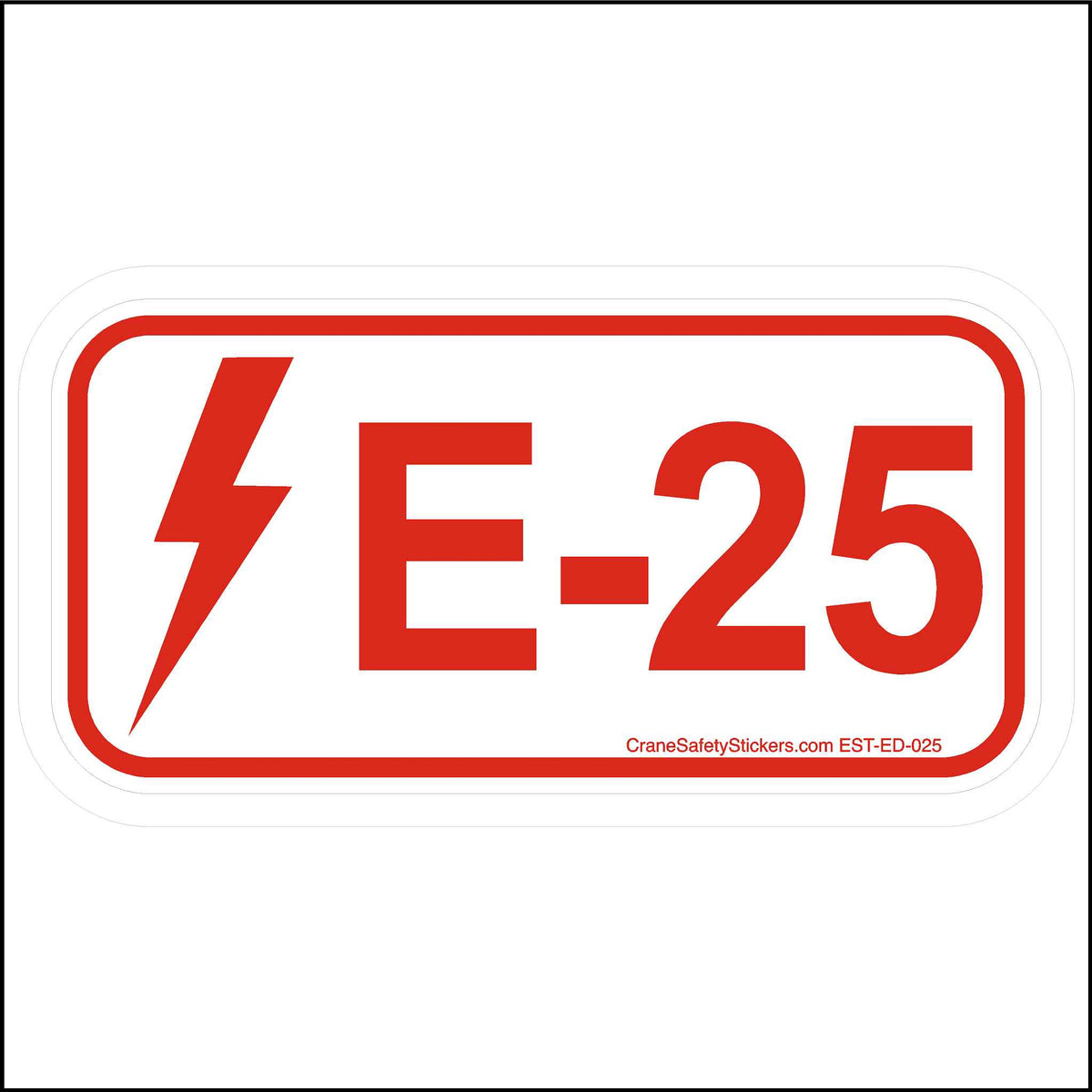 Energy Control Program Electrical Disconnect Stickers E-25.
