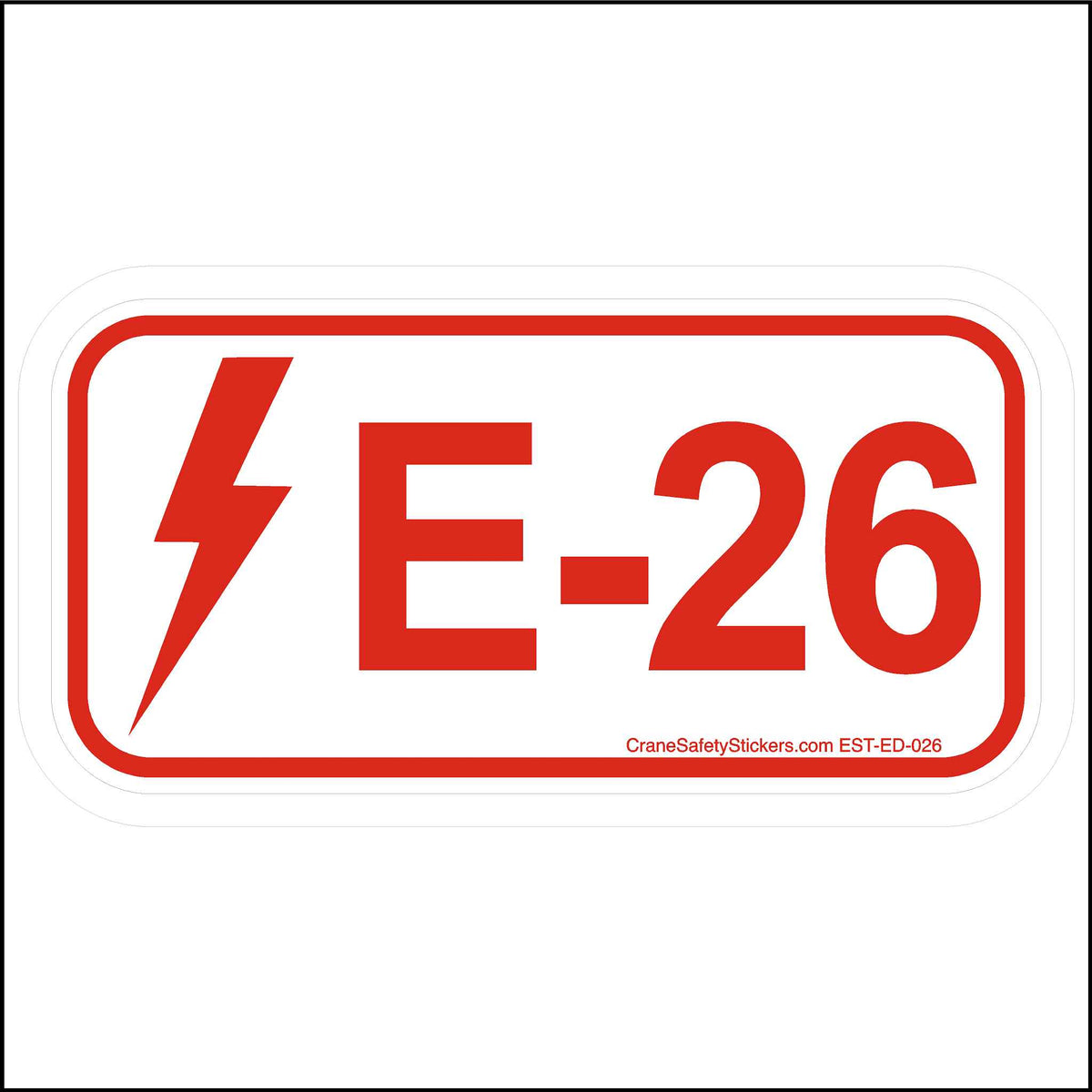Energy Control Program Electrical Disconnect Stickers E-26.