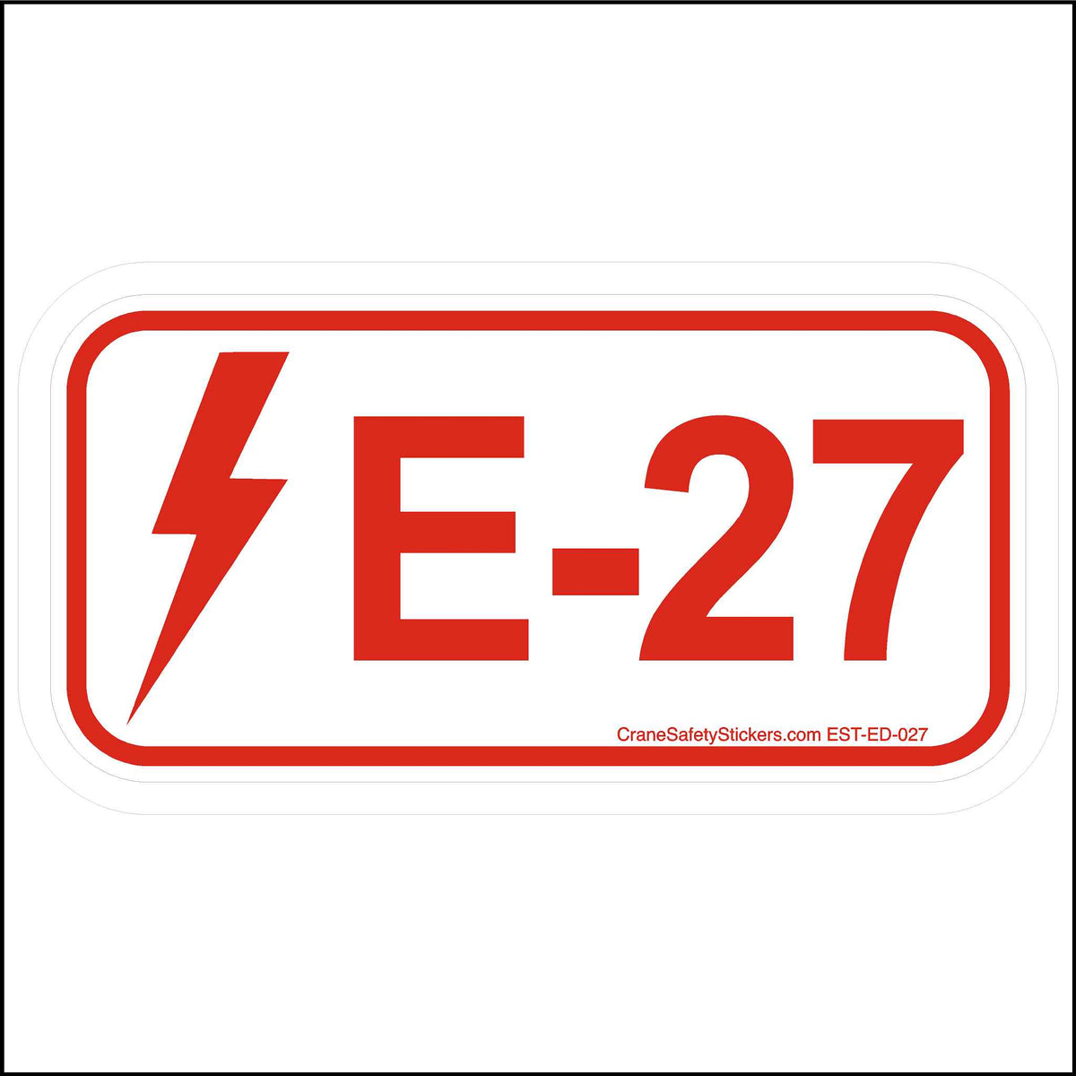 Energy Control Program Electrical Disconnect Stickers E-27.