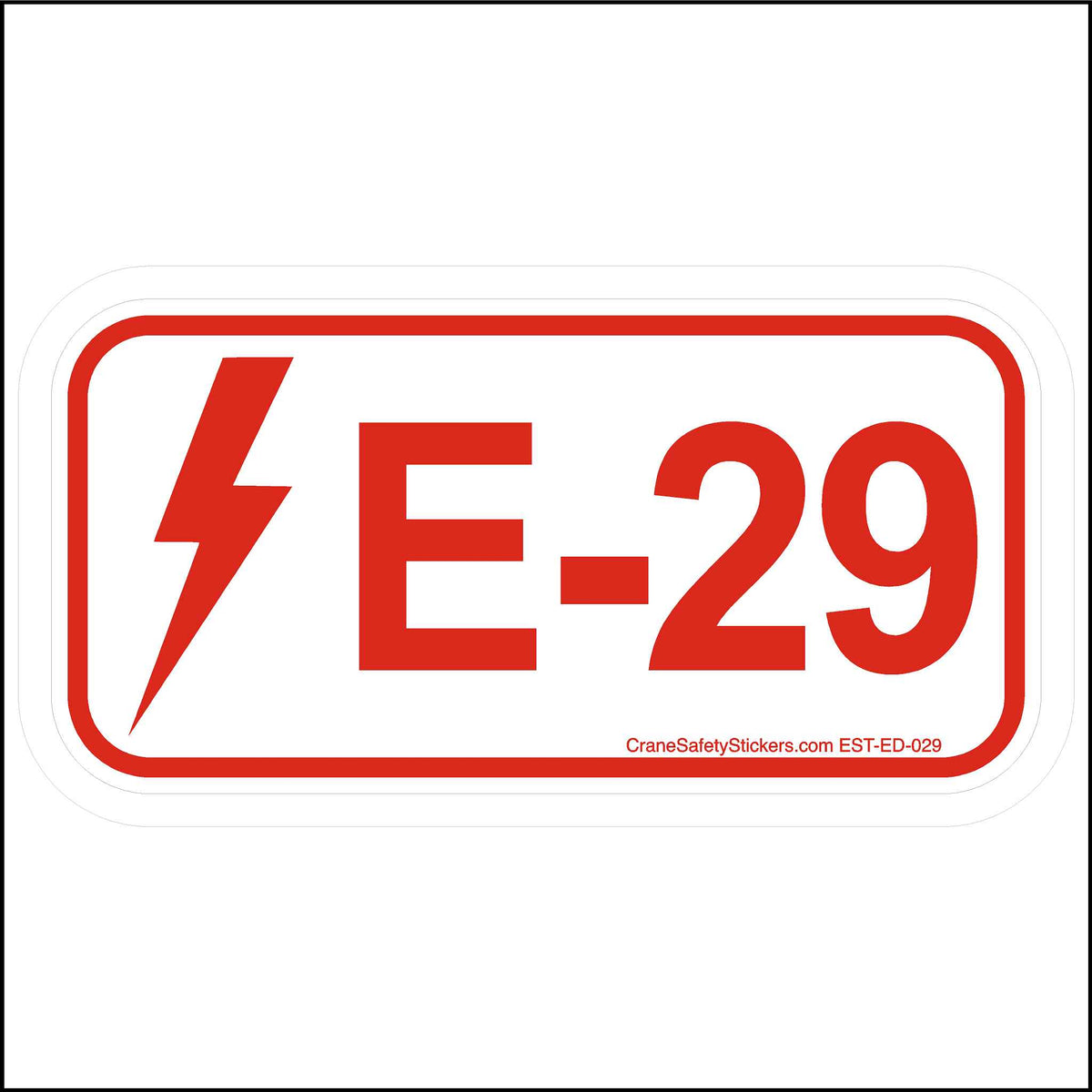 Energy Control Program Electrical Disconnect Stickers E-29.