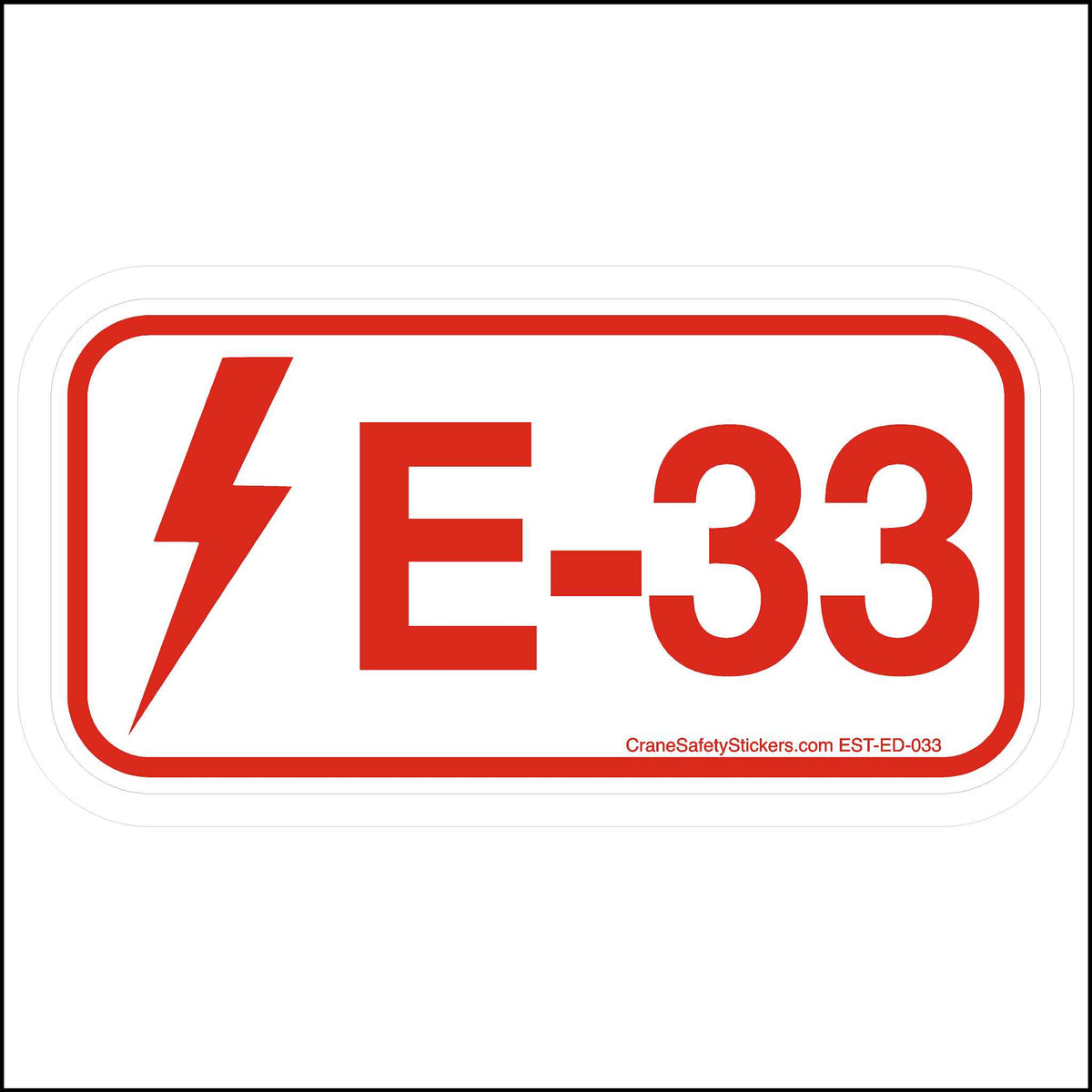 Energy Control Program Electrical Disconnect Stickers E-33.