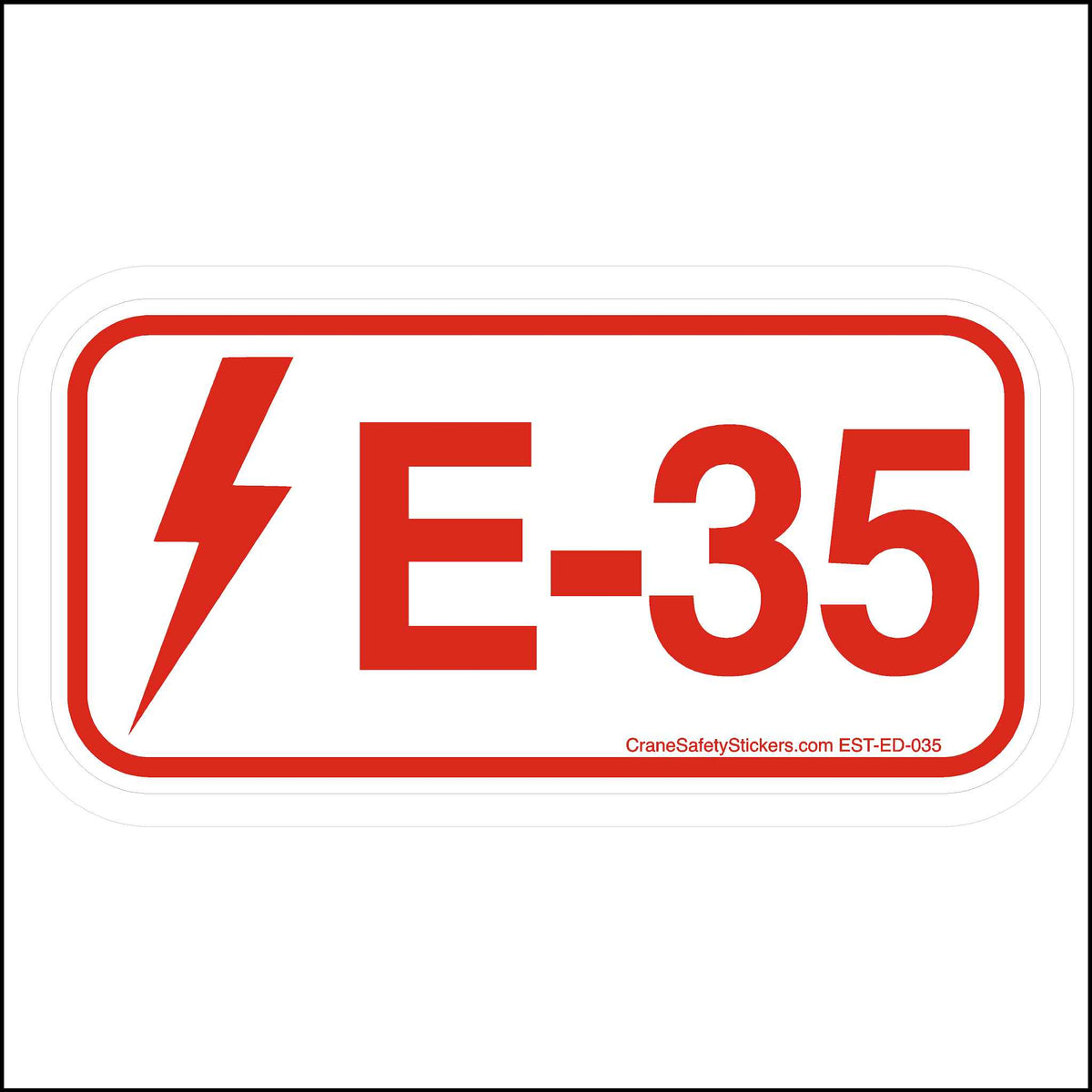 Energy Control Program Electrical Disconnect Stickers E-35.