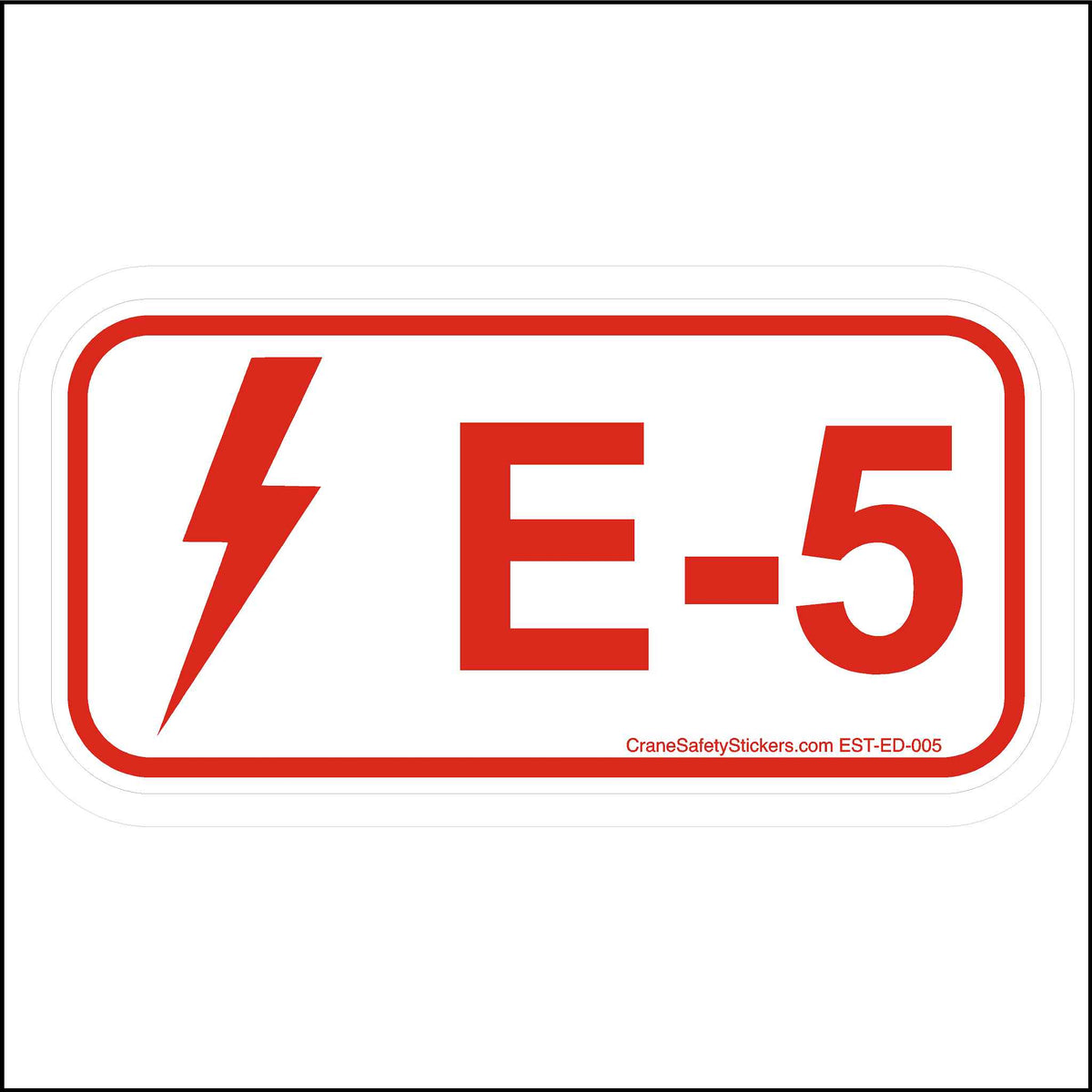 Energy Control Program Electrical Disconnect Stickers E-5.
