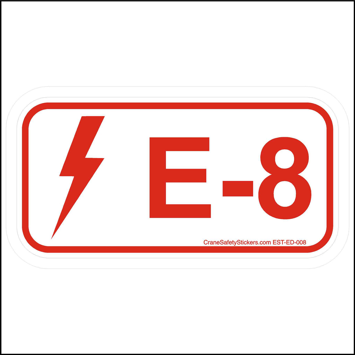 Energy Control Program Electrical Disconnect Stickers E-8.