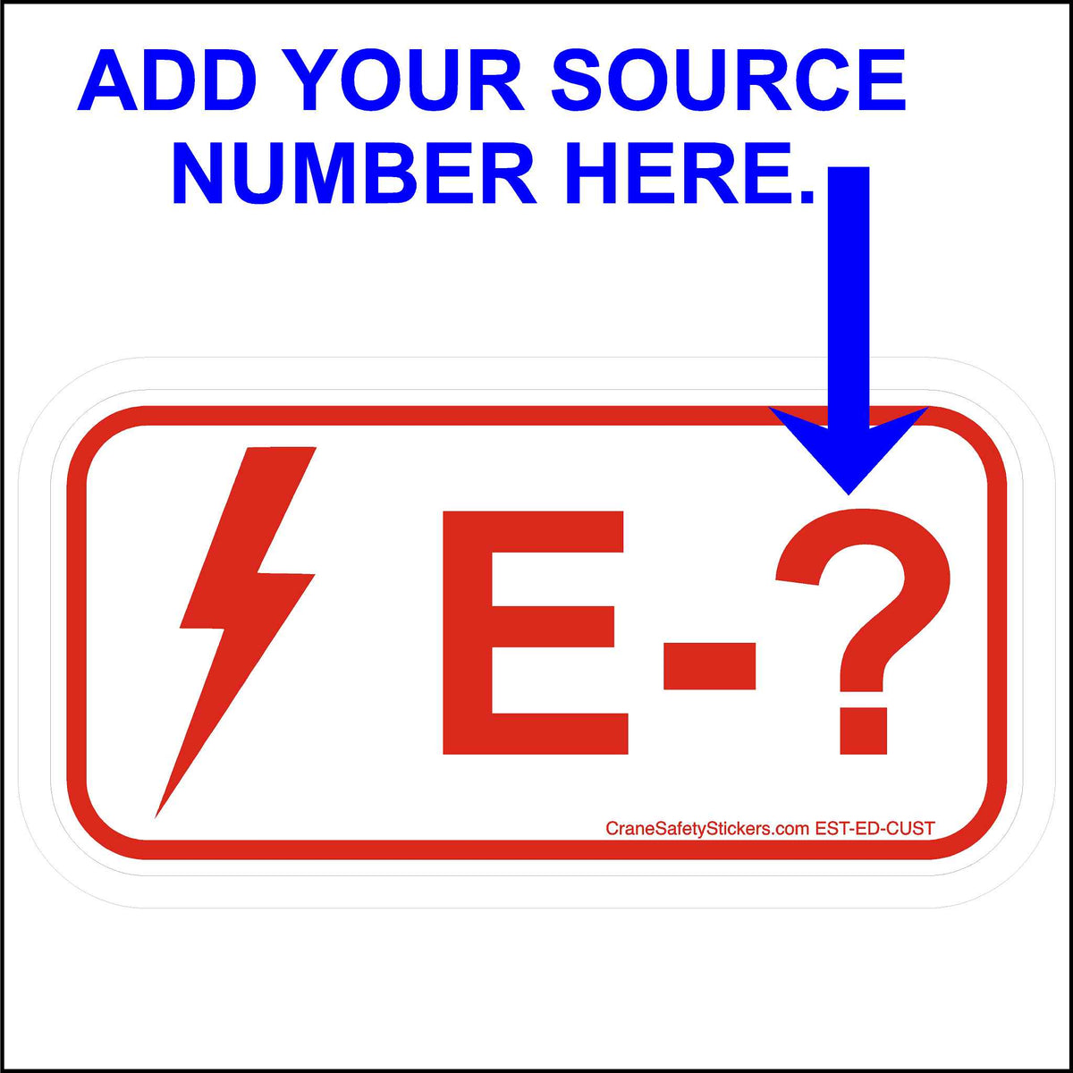 Add Your Own Numbers To This Energy Control Program Electrical Disconnect Stickers.