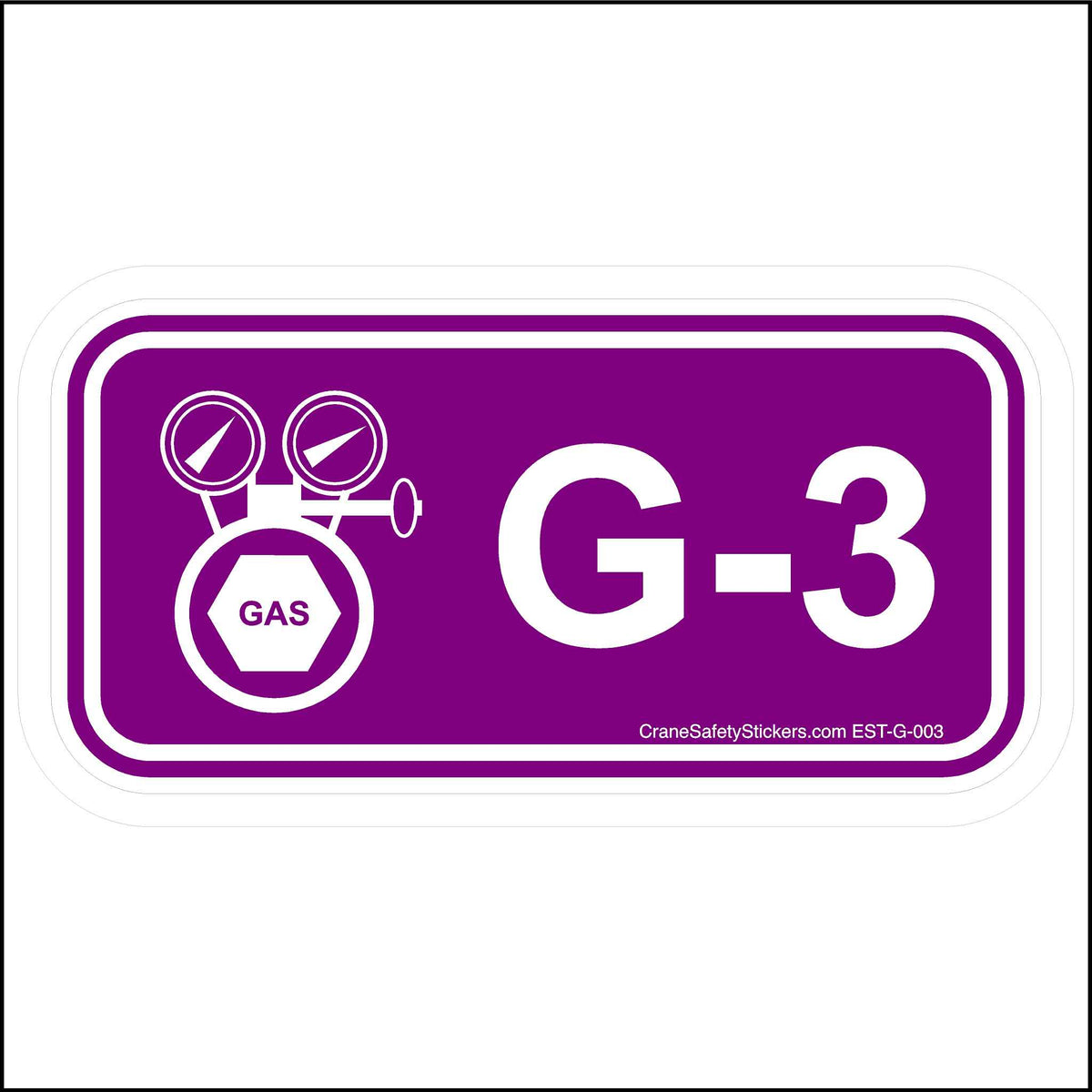 Energy Control Program Gas Disconnect Stickers G-3.