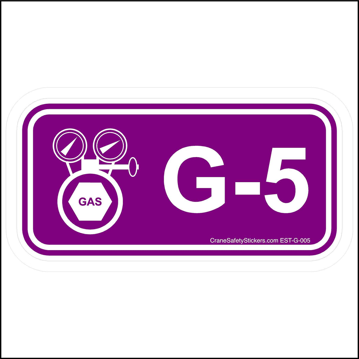 Energy Control Program Gas Disconnect Stickers G-5.