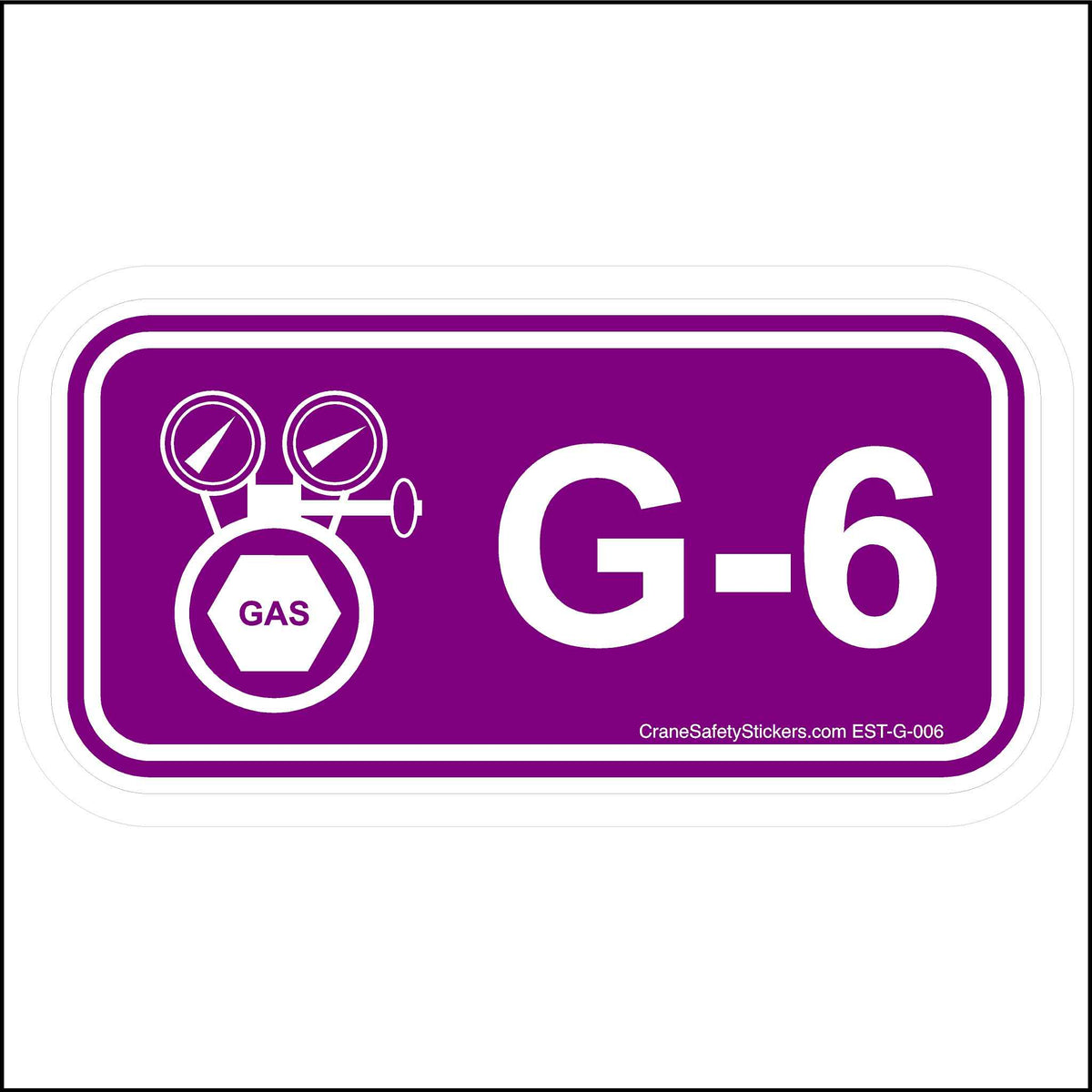 Energy Control Program Gas Disconnect Stickers G-6.