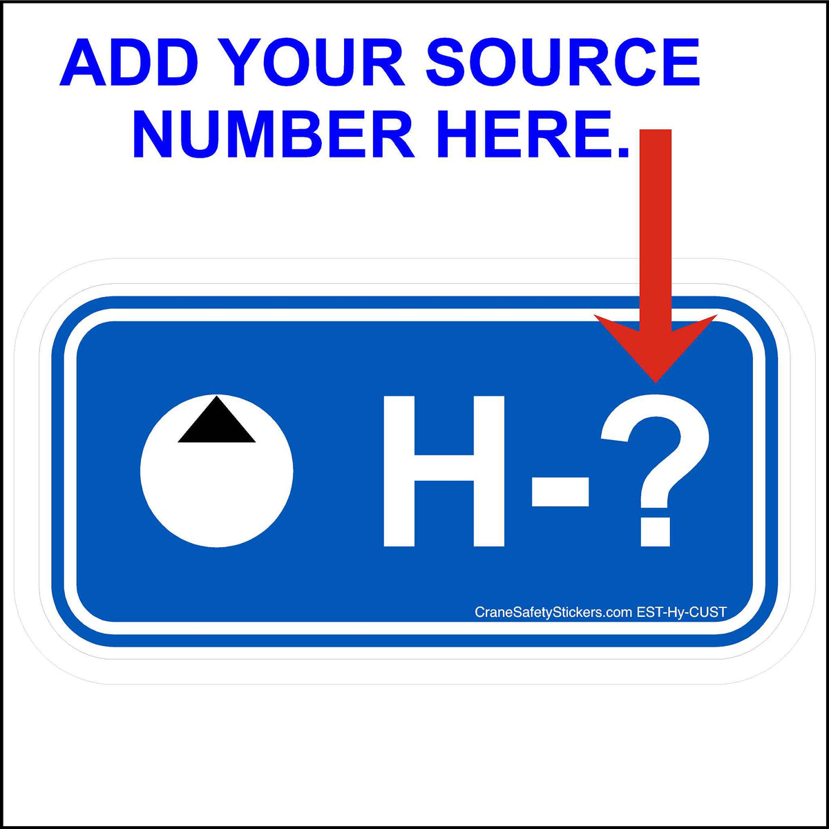 Add Your Own Numbers To This Energy Control Program Hydraulic Disconnect Stickers.