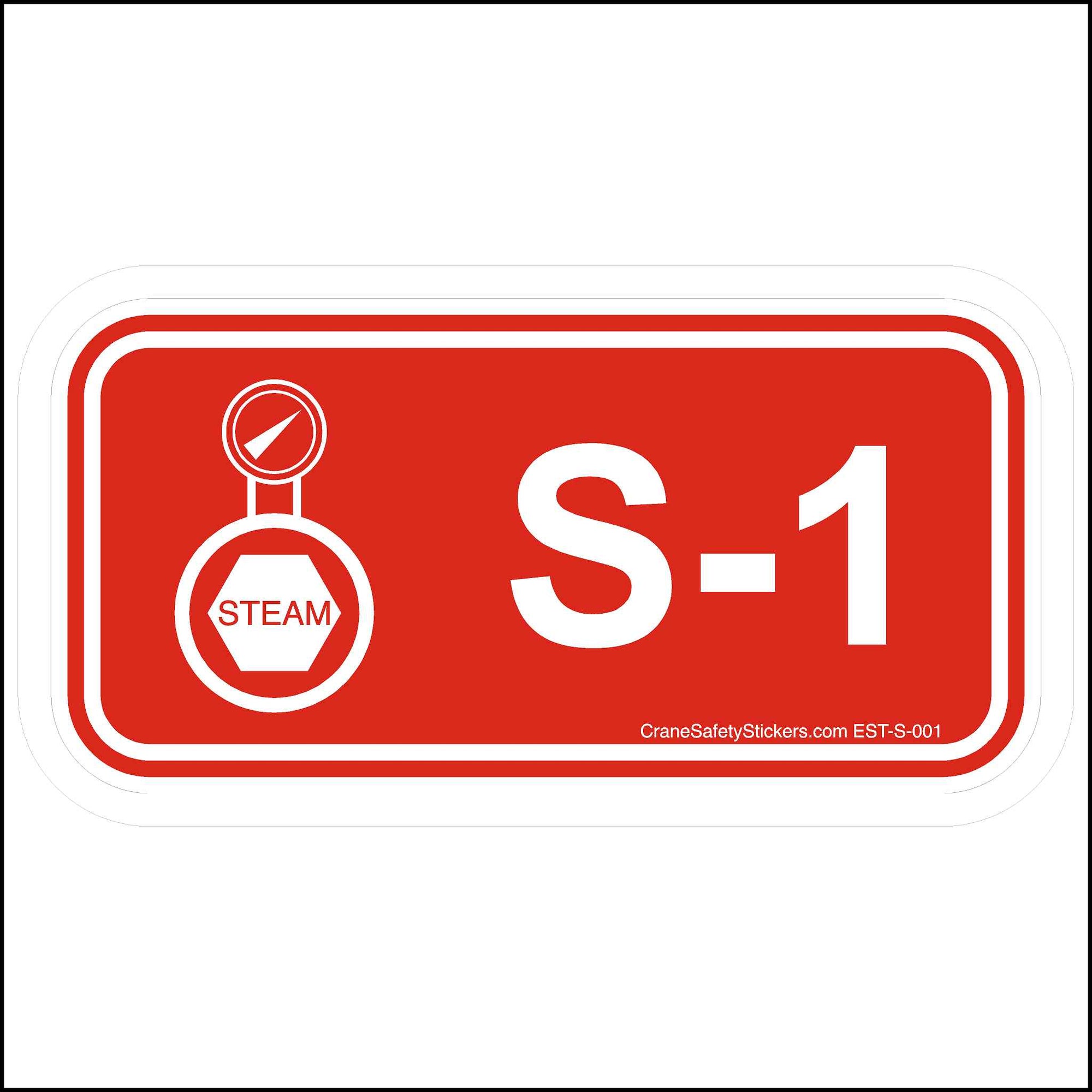 Energy Control Program Steam Disconnect Stickers S-1.