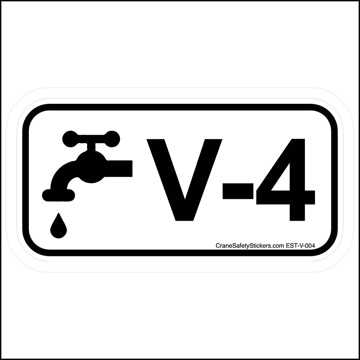Energy Control Program Valve Disconnect Stickers V-4.