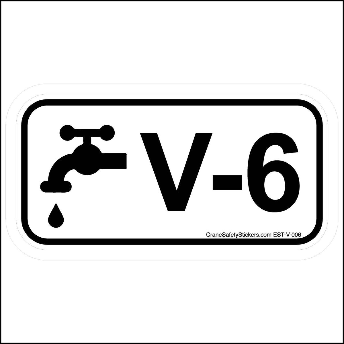 Energy Control Program Valve Disconnect Stickers V-6.