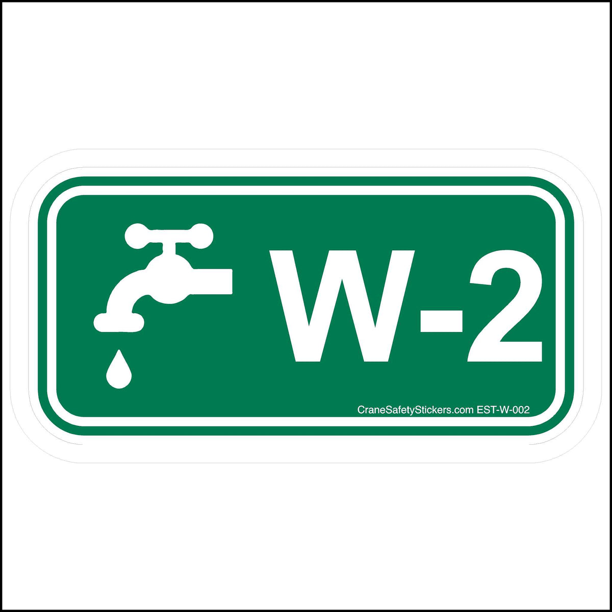 Energy Control Program Water Disconnect Stickers W-2.