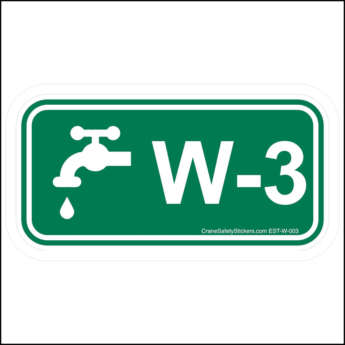 Energy Control Program Water Disconnect Stickers W-3.