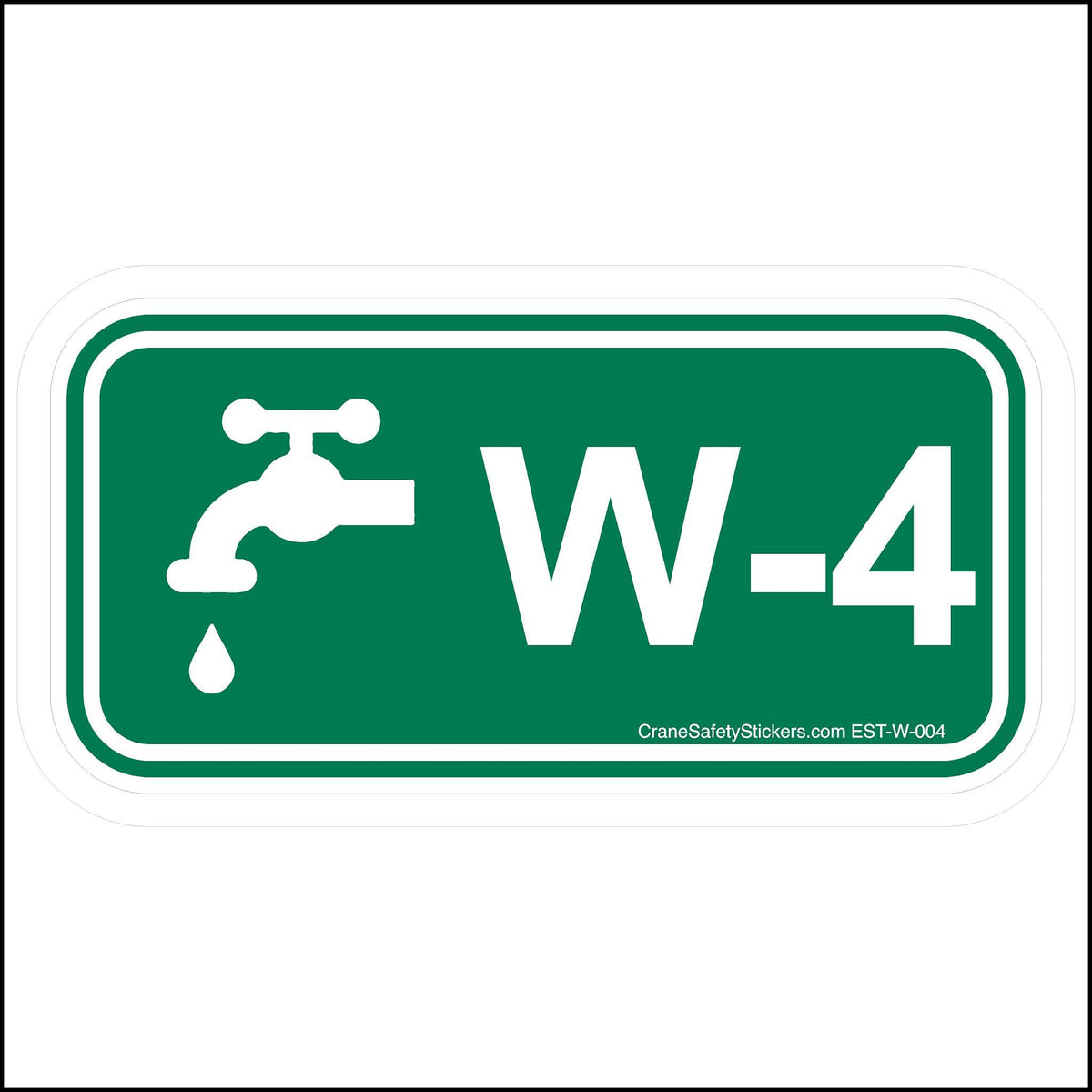 Energy Control Program Water Disconnect Stickers W-4.