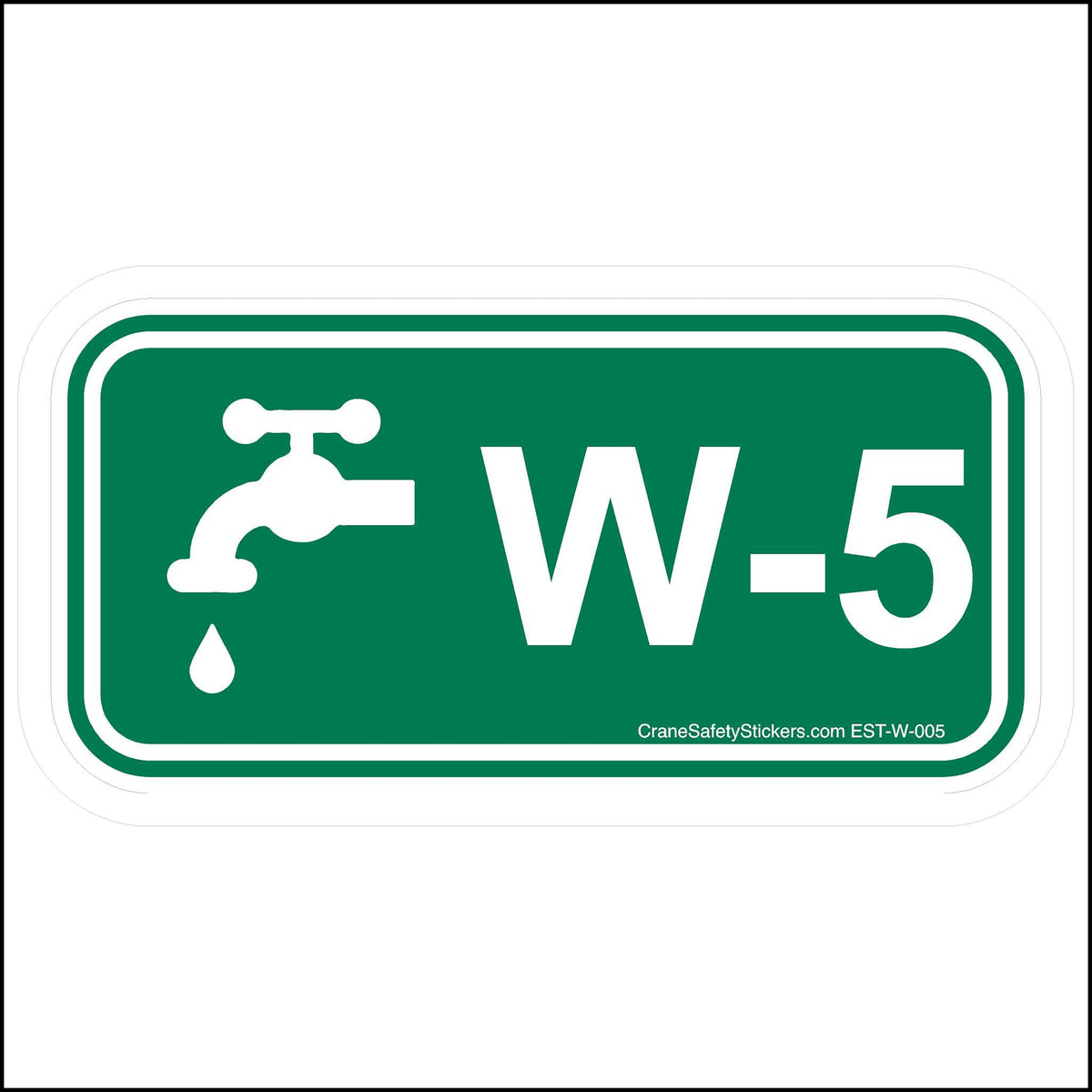 Energy Control Program Water Disconnect Stickers W-5.