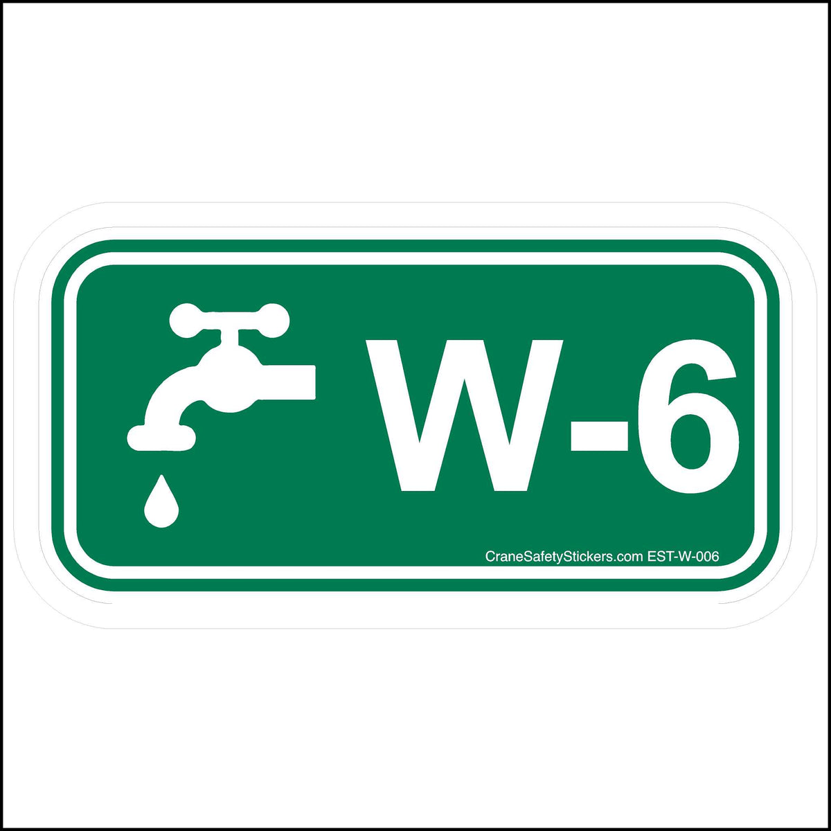 Energy Control Program Water Disconnect Stickers W-6.