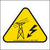 Yellow and black caution FASSI-1683 Electrical Hazard Safety Sticker.