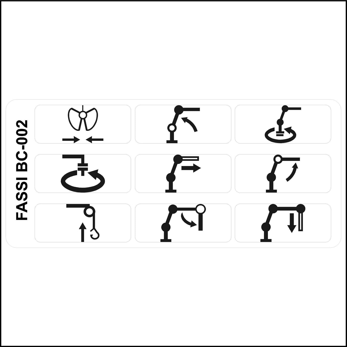 Replacement Control Labels for Manitex, Terex, UNIC, Fassi Crane Levers ...