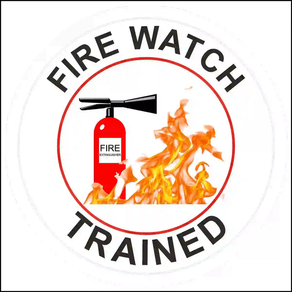 Fire Watch Hard Hat Stickers | OSHA Compliant - Crane Safety Stickers ...