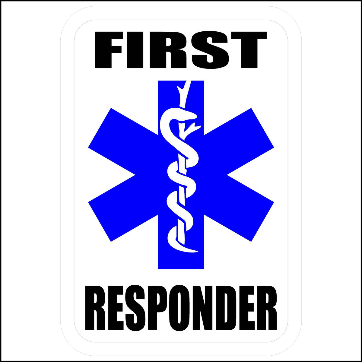 First Responder Hard Hat Sticker