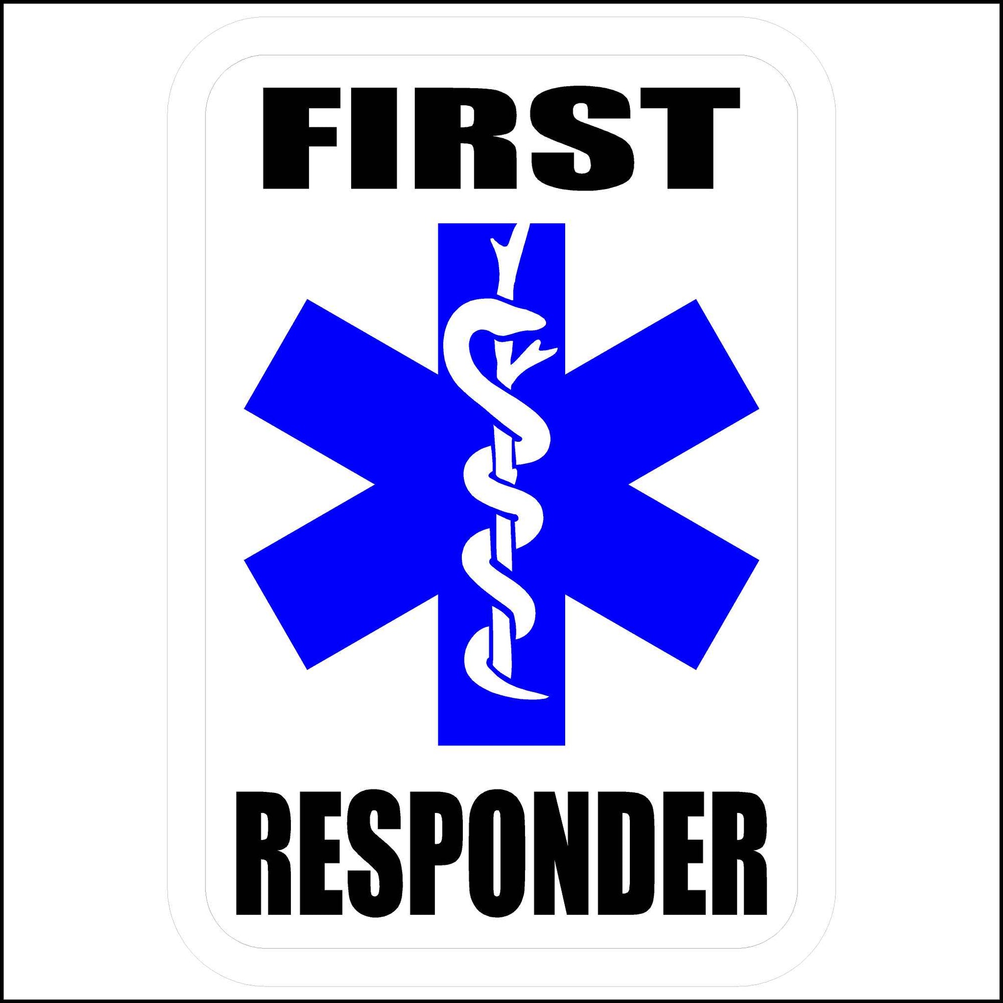 First Responder Hard Hat Sticker
