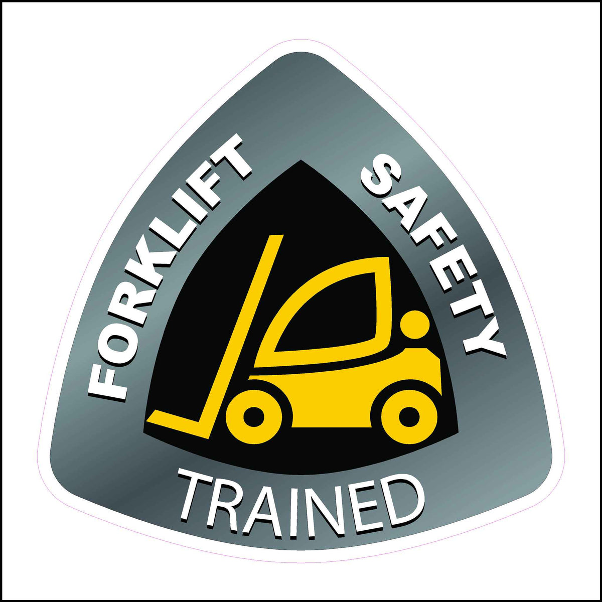 forklift safety trained hard hat stickers