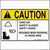 Caution Sign printed with, Caution Hard Hat Safety Glasses Safety Shoes Required When Working In Crane Area.