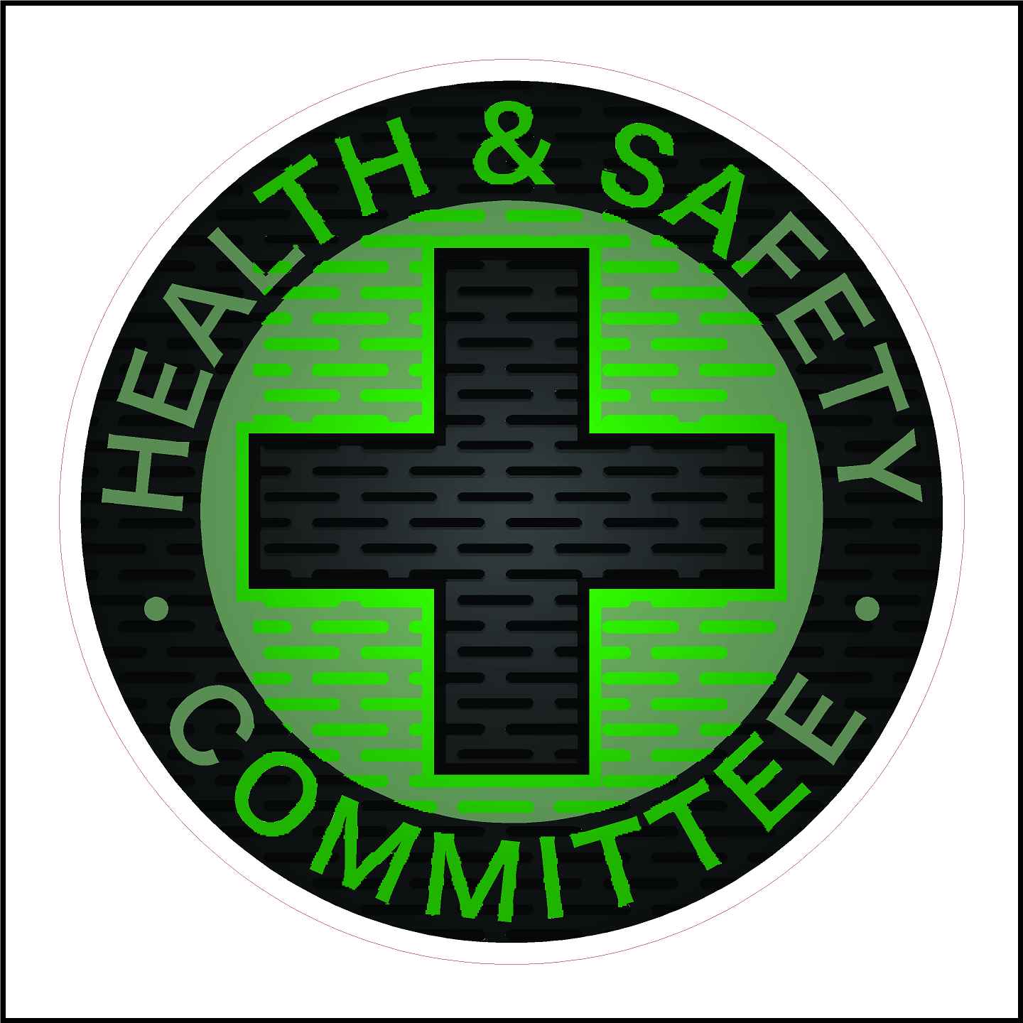 Health and Safety Committee Hard Hat Sticker - Safety Stickers
