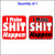 I Make Shit Happen Funny Hard Hat Sticker. These Stickers Are Printed With White Lettering and Have a Red Background.