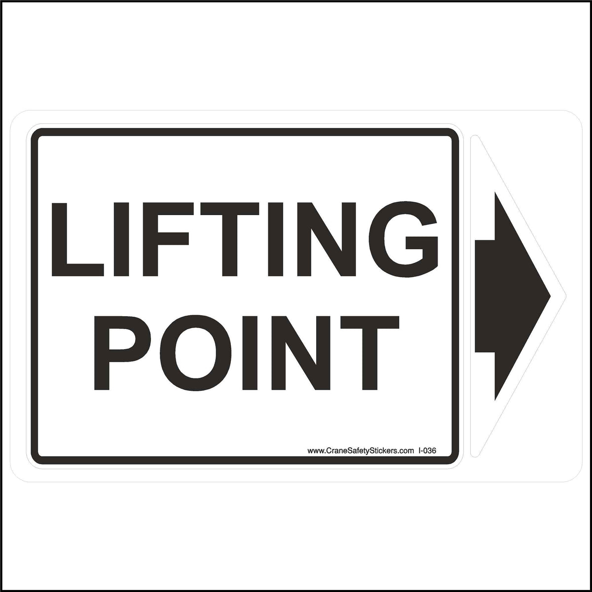Lift Point Sticker or Lifting Point Sticker With Detachable Arrow