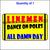 Lineman Dance on Poles All Damn Day Sticker.
