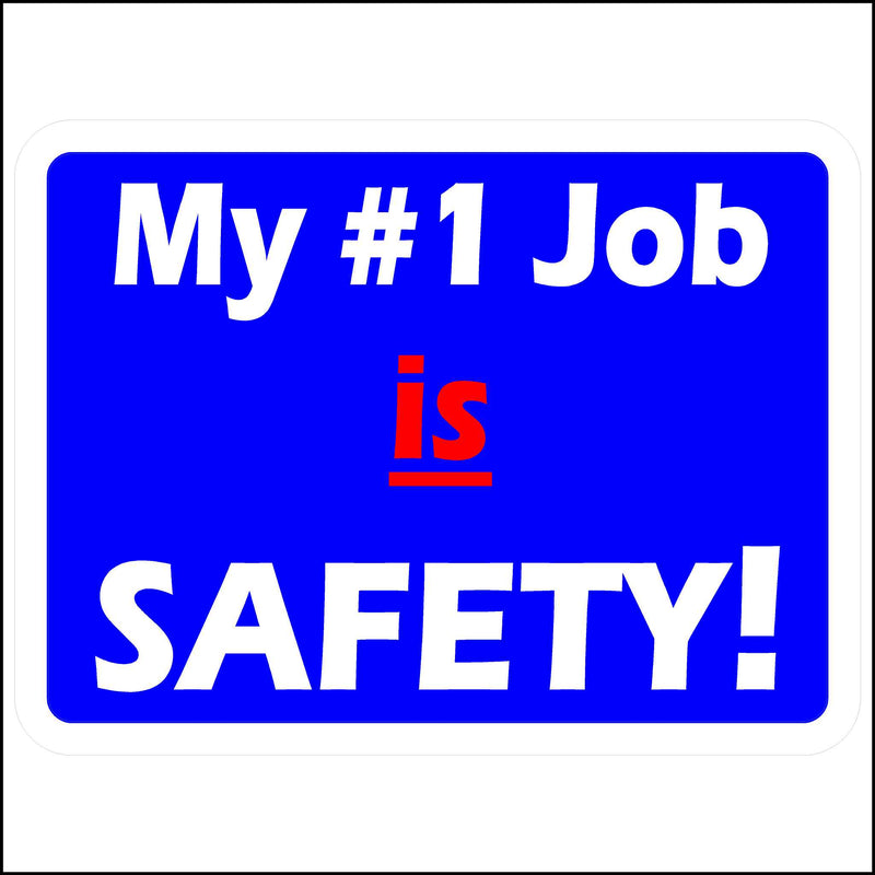 Number One Job Hard Hat Decal My Number 1 Job is Safety - OSHA & ANSI-Compliant Crane ...