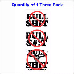 No Bullshit Stickers - Funny Hard Hat Decals - OSHA & ANSI