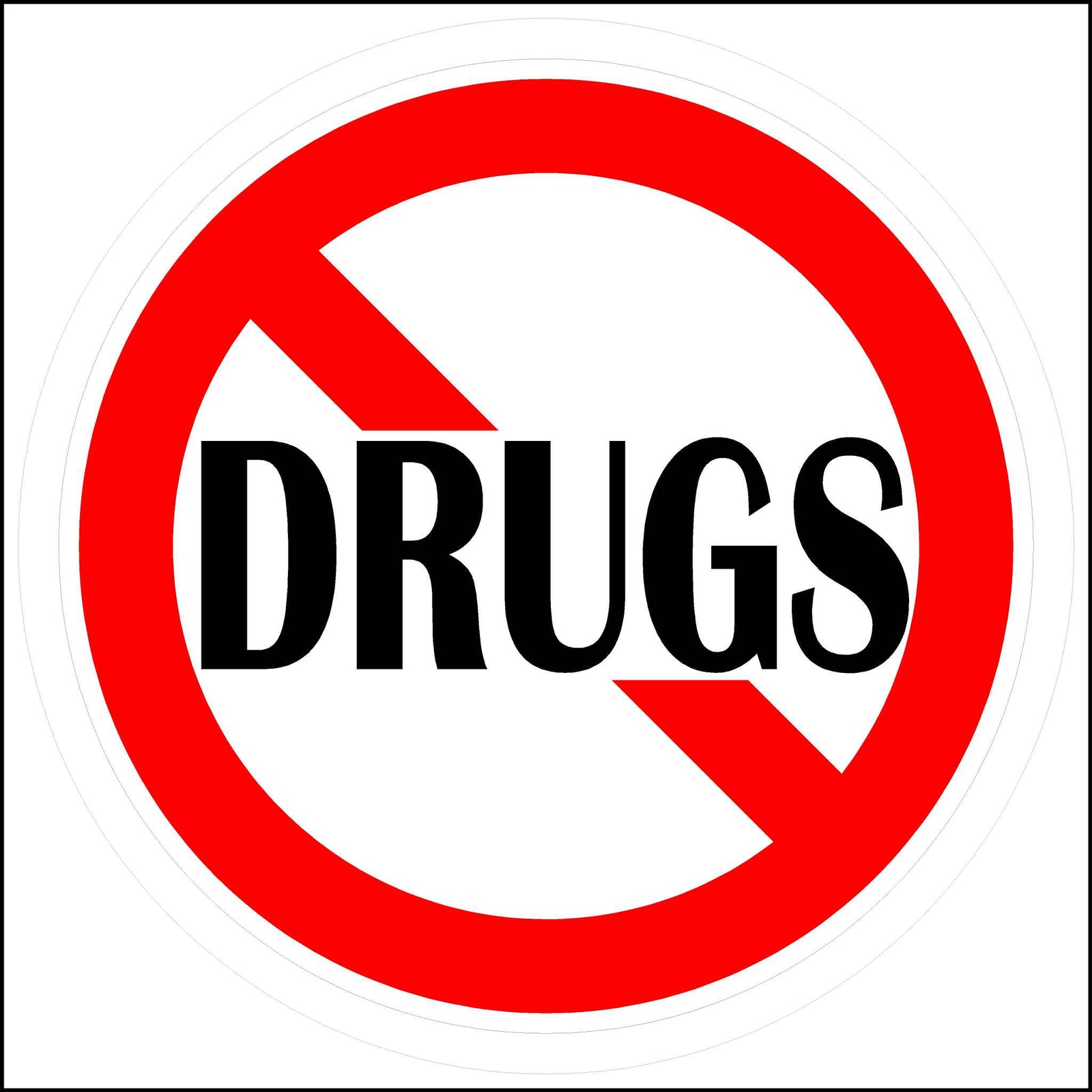 No Drugs Sticker